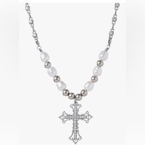 Crystal cross necklace